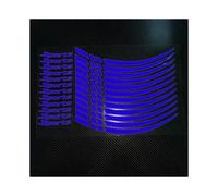 (A Blue 12pcs) 12pcs 18 pouces Moto Jante Moyeu Autocollants Ensemble Sport Stripe Décor Motocross