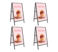 A-Boards - Lot de 4 panneaux de rue - Cadre A - Support d'affichage double face - Support pour publicité et foires
