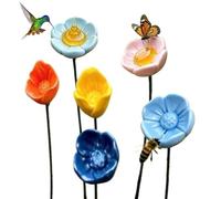 à boire en forme d'abeille pour jardin - Boisson d'eau avec piquet | Bain en céramique colorée en forme de fleur papillon d'abeille pour jardin | pour décoration extérieure de cour, patio