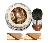 à bois pour meubles,Protectrice portable avec brosse 70g | Crème de Polissage pour Meubles en Bois - S'utilise sur Sol, Table, Armoire, Porte, Cadre de Fenêtre, Escalier, Plateau et Cadre Photo