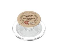A Book A Day Keeps The Mental Breakdown Away Floral Bookish PopSockets PopGrip pour MagSafe