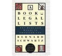 A Book of Legal Lists Bernard Schwartz (Auteur)