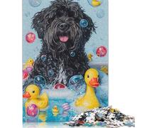 A Bouvier des Flandres Dog Puzzle 1000 Pieces Cadeau Unique Jeu Éducatif Challenge Toy À De Qualité Supérieure Peinture Art pour Adultes Enfants 1000pcs (75x50cm)