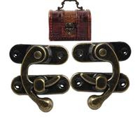 à bras oscillant style vintage mini vis de montage gauche droite | Lot de 2 vis de montage incluses pour armoire antique, boîte à bijoux, coffre, coffre, boîte en bois