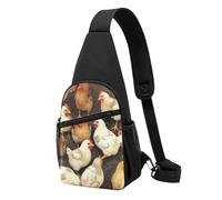 A Brood of Chickens Sac à bandoulière léger et réglable pour homme, femme, enfant, Noir , Taille unique, Sac à dos de