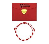 A BUENOS PRECIOS® - Bracelets sept nœuds rouge original - Fil rouge protection énergie négative - Amulette contre le mauvais œil et la bonne chance - Pour femme, homme, enfants, couple, amis