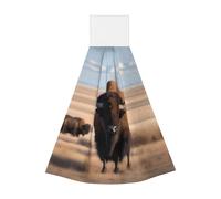 a Buffalo Plains Lingettes absorbantes en velours corail à suspendre pour cuisine, salle de bain, camping, extérieur et plus encore