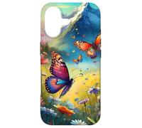 a Bunch of Butterflies Playing surrounds of Daisy Flowers Coque pour iPhone 17