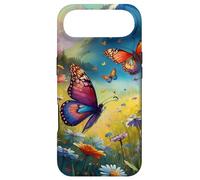a Bunch of Butterflies Playing surrounds of Daisy Flowers Coque pour iPhone Air