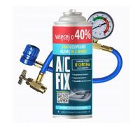 A/C FIX Kit réfrigérant R134A gaz de rechange + tuyau de remplissage avec manomètre. Plus de contenu