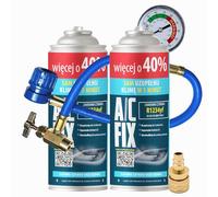 A/C FIX Recharge clim R1234yf - gaz clim r1234yf - 2x235 g avec Tuyau, Manom?tre et Adaptateur HP/LP - Climatisation - Climatiseur Voiture - Recharge climatisation Voiture - ECO