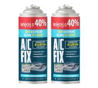 A/C FIX Sostitutiva del gas R134a - Kit ricarica clima auto - Refrigerante R134a - 2 x 235 g. bombolette - Ricarica aria condizionata auto - ECO