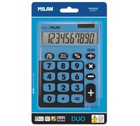 A.C. Milan Blister calculadora 10 dígitos teclas Grandes Duo Azul, White