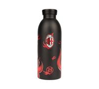 A.C. Milan Bouteille d'Eau, Produit Officiel, Garde Froid Pendant 24H, Chaud 12H, avec le Chapeau Hermétique, 24 Bottles (Flammes), 0.5 L