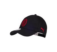 A.C. Milan Cappello Ess Con Visiera Classique avec Logo Officiel, Casquette Homme ou Femme, Unisexe, réglable, Noir, Taille Unique Mixte