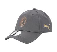 A.C. Milan Cappello Teamcap Casquette Team Cap avec visière incurvée, réglable, avec Logo Officiel AC Milan, Gris/Or, Taille Unique Mixte