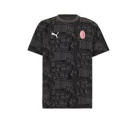 A.C. Milan Ftblculture AOP T-Shirt avec Logo Puma Produit Officiel, Noir, L Mixte