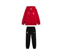 A.C. Milan Kit Felpa Con Cappuccio E Pantaloni Bambino Lot de 2 pièces avec Logo Puma Produit Officiel, Rouge, 8 Ans Mixte Enfant