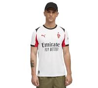A.C. Milan Maglia Gara Away Saison 2025/2026, T-Shirt de Football, Produit Officiel, Blanc, L Mixte
