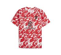 A.C. Milan Maglia Prematch Maillot de compétition pré-Match Saison 2025/2026, Produit Officiel, Blanc, M Mixte