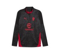 A.C. Milan - Maillot d'entraînement avec Fermeture éclair 1/4, Sweat Course d'entraînement, Saison 2025/2026, Produit Officiel, Adulte