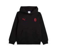 A.C. Milan - Sweat à Capuche FtblESS pour Enfant, avec Logo Puma Produit Officiel, Enfant, Noir, 8 Ans