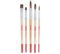 Talens Art Creation – Set de 5 pinceaux aquarelle – poils poney/polyester