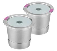 à Café Permanent Acier 304 pour Machine Single-Serve Capsule Lavable Réutilisable pour zéro Déchet Dimensions Compactes(Two)