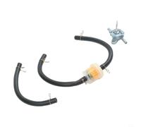 à Carburant pour moto Inline avec Robinet et Tuyau à Carburant(Black)