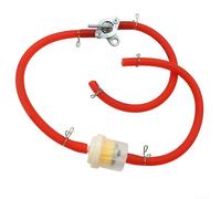 à Carburant pour moto Inline avec Robinet et Tuyau à Carburant(Red)