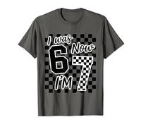 À Carreaux, J'avais 6 Ans, Maintenant J'Ai 7 Ans, 7 Ans, Anniversaire T-Shirt
