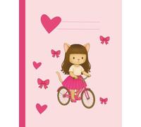 A Cat Called Joy - Cute Cat on a Pink Bike Composition Book College Ruled: Joy riding her pink bike - Perfect for school, journaling, and creative writing