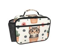A Cat Has Grown in A Pot Plant Lunch Box - Sac isotherme réutilisable avec isolation à 3 couches, étanche et facile à nettoyer - Boîte à déjeuner pour bureau, salle de sport, pique-nique