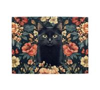 A Cat'S Head Is Among The Flowers Puzzle en bois de 500 pièces pour adultes Puzzle stimulant pour jeu de taille 38,1 x 51,8 cm