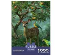 A Cerf in The forêt Puzzle 1000 Pièces Educa Jouet Jeu D'Intelligence Décoration Intérieure Animaux Jeu Éduchatif Challenge Toy Adultes & Enfants des 14 Ans 38x26cm/1000pcs