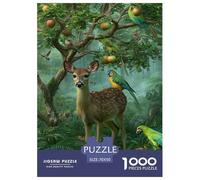 A Cerf in The forêt Puzzles 1000 Pièces Cadeau Unique Animaux Jeu Éduchatif Défi Jouet À De Qualité Supérieure Peinture Art pour Adultes Et Enfants À Partir De 14 Ans 70x50cm/1000pcs