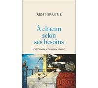 À chacun selon ses besoins Rémi Brague (Auteur)