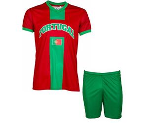 A chacun son Pays Maillot + Short Portugal - Collection Supporter - Taille Enfant 14 Ans