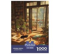 A Chaotic Cat Caf É Puzzles 1000 Pieces Cadeau Unique Jeu Éducatif Défi Jouet À De Qualité Supérieure Peinture Art pour Adultes Et Enfants À Partir De 12 Ans 38x26cm/1000pcs