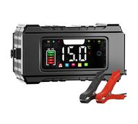 A Chargeur de Batterie 12V 15A Intelligent Mainteneur avec Automatique Réparation Fonction et LCD ecran pour Voiture Moto Tondeuse