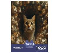 A Chat is All Puzzle 1000 Pièces Educa Jouet en Bois Cadeau Unique De l'art De La Décoration Jeu Éduchatif Challenge Toy pour Adultes Et Enfants À Partir De 12 Ans 38x26cm/1000pcs