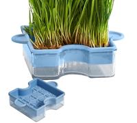 à Chat - Jardinière à à Chat pour Chats d'intérieur - Design Puzzle - Double Couche - Multifonction - sans Terre - Bac à à Chat