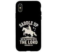 À Cheval avec Le Seigneur Romains 6:4 Christian Cowboy Coque pour iPhone X/XS