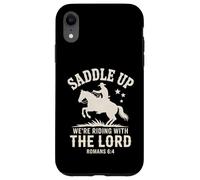 À Cheval avec Le Seigneur Romains 6:4 Christian Cowboy Coque pour iPhone XR