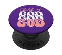 A Child of God The Way The Truth The Life Jésus Croix Lion PopSockets PopGrip Adhésif