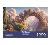 A Chinese Dragon in The Lake 1000 Piece Papier Premium Puzzle Whimsical Cloud Village Anti-Stress Jigsaw Jouet Éducatif pour Amis 52x38cm/1000pcs