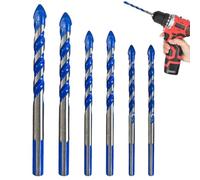 à ciment Kit de s à pointe triangulaire pour positionner les trous | Kit de perçage multifonction Pour granit maçonnerie marbre béton carrelage verre porcelaine brique pierre
