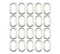 À Clip en Métal - Crochet Robuste Noir, Clip De Sécurité Polyvalent, Équipement D'extérieur Compact, Pack pour Grimper Vingt | Camping De Randonnée Parfait pour Les Loisirs Sportifs