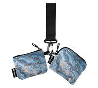 A Closeup Of An Abstract Marble Pattern Women Wallets Card Cases Thin Flat Key Chain Wallet Wallet Change Purse with Wrist Strap for Ladies 2 Packs, Un gros plan d'un motif abstrait marbré, 1 size,