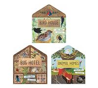 A Clover Robin Book of Nature Série 3 livres à rabat (nichoir à oiseaux, hôtel à insectes et maisons d'animaux)